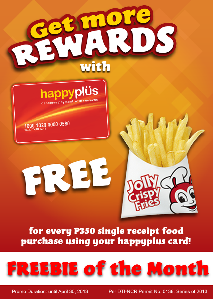 FREE jolly fries Jollibee Promos & Deals where food