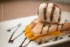 Mango Crespelle with Vanilla Ice Cream