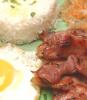  tocino with fried egg and atsara