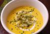 PUMPKIN FLOWER SOUP WITH SHRIMP