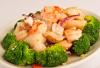 seafood and broccoli