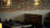 dining near wall decor