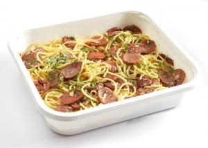 Chorizo and Sausage Pasta Aglio Olio