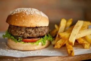 one half pounder burger