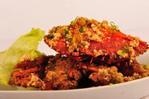 fried crab in crispy floss