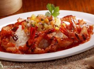 SWEET CHILI SHRIMP WITH PINEAPPLE MANGO SALSA