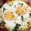 Herby Baked Egg With Bacon